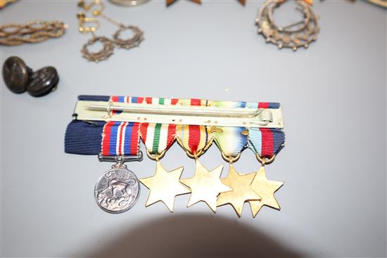 A group of WWII medals